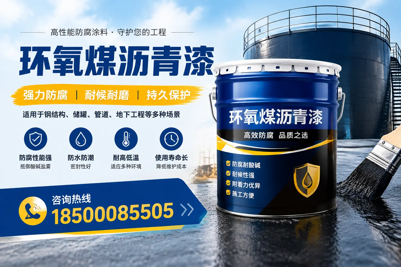 环氧煤沥青漆在工业中的应用，萍乡企业的选择
